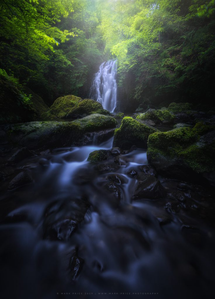 Glenoe waterfall in Ireland, a serene gem