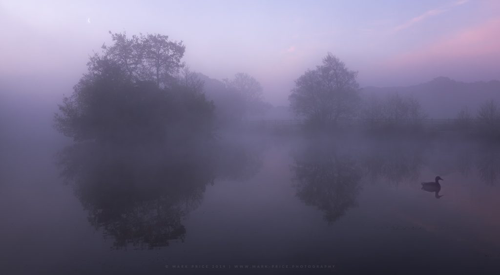 Pre-dawn tranquility at a Sussex lake