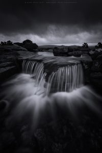 A small waterfall during a moody day on Dartmoor