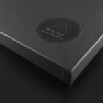 Close up of presentation box for Mark Price Photography