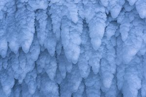 Insane ice patterns at a frozen waterfall