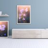 Room mock-up of floral photography art by Mark Price Photography