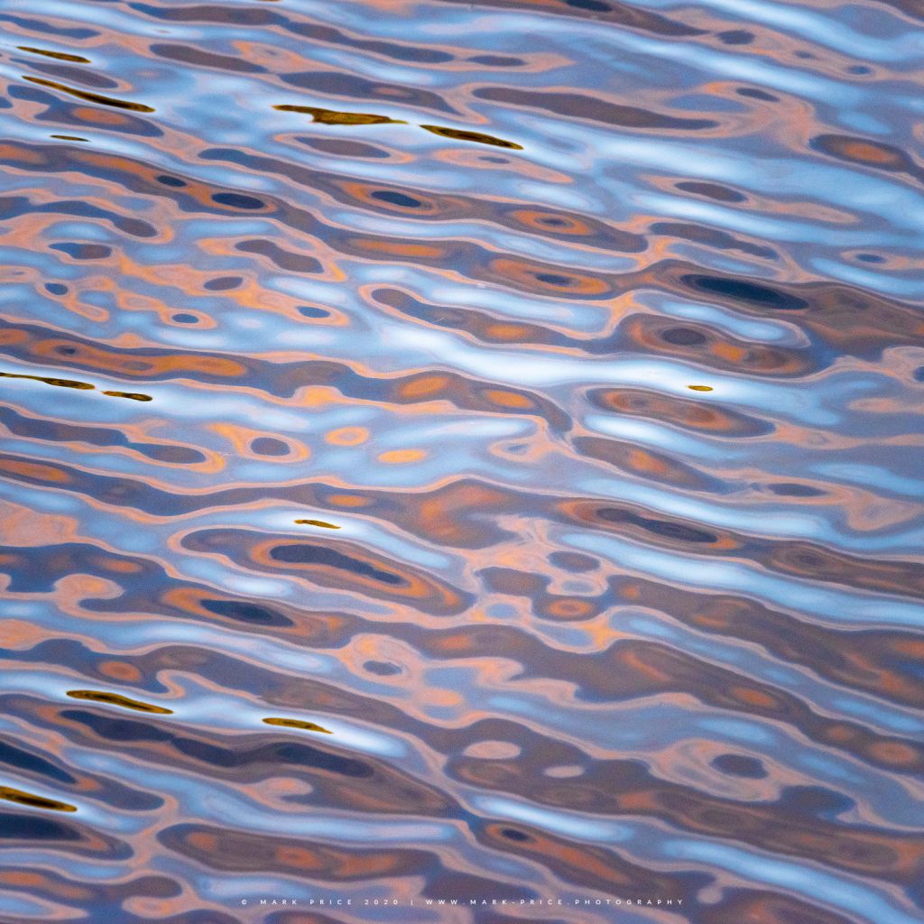 Beautiful water patterns in the river at Cuckmere, Sussex
