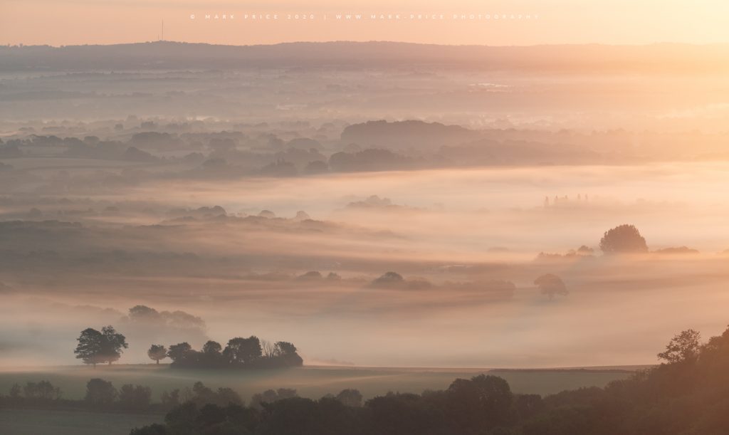 Lovely morning light and seasonal mist across East Sussex on a September morning