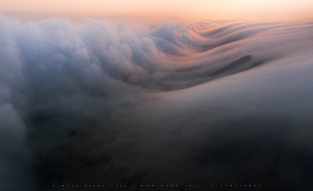 Quite incredible rolling fog and cloud on the South Downs, Sussex - March 2021