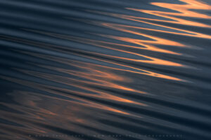 Striking zig zag patterns in the water, creating by first light.