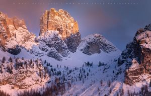 Wonderful light hitting the peaks of the Cadore ranges - Italy Winter 2024