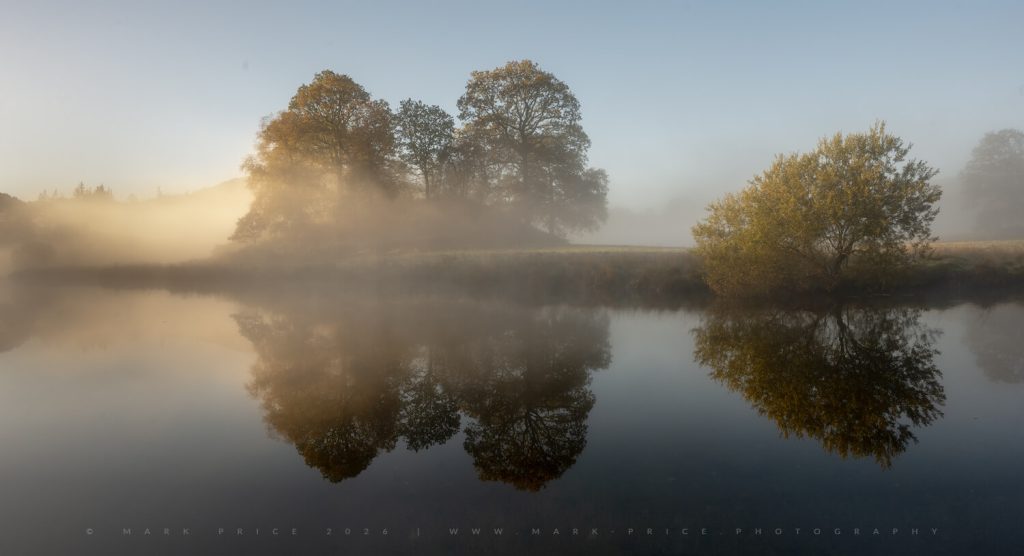 Perfect reflections on a Lake District river - Autumn 2026