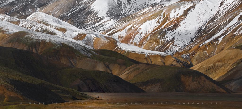 The vast Rhyolite hills of central Iceland, dwarfing a pair of distant hikers - 2026